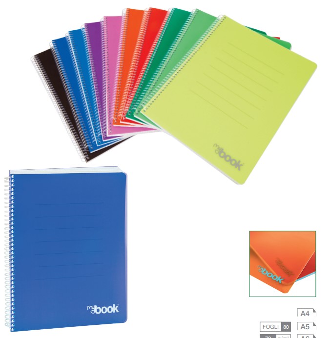 QUADERNO CON SPIRALE SENZA FORI A4 1R Foto prodotto